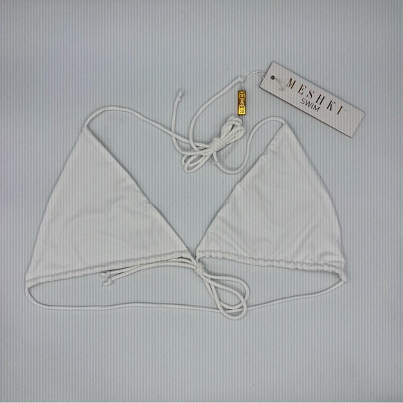 Meshki Amélie triangle bikini top white L - Picture 1 of 4